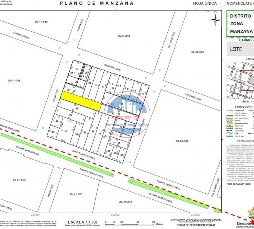VENDO TERRENO PARA IMPORTANTE DESARROLLO - ALBERDI. OPORTUNIDAD!
